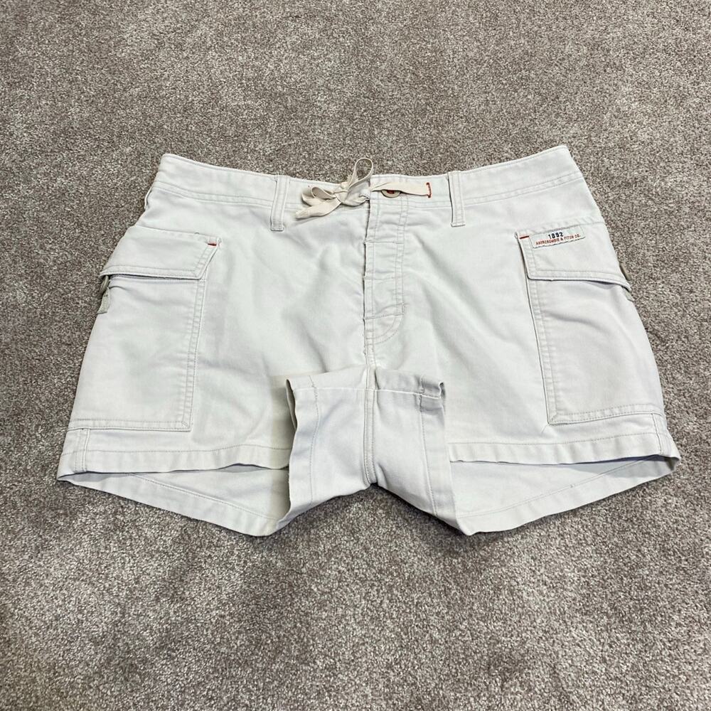 Y2K VTG 00s Low Rise Micro Mini A&F Utility Cargo Shorts M streetwear Drawstring
